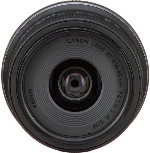 Canon RF-S مقاس 18-45 مم f/4.5-6.3 عبارة عن حزمة عدسات STM | تكبير قياسي APS-C مدمج مع تثبيت الصورة البصري والتركيز التلقائي السلس STM | رائعة للسفر والفيديو (4858C002) + مجموعة الفلتر + المزيد in Kuwait