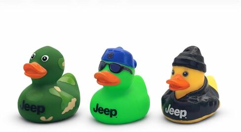 Jeep Branded Ducks | Officially Licensed 2 Inch Vinyl Collectible Duck 3 Pack | Ducking Trend and Bath Toy | Ages 3 and Up - Patriotic Ducks in Saudi Arabia