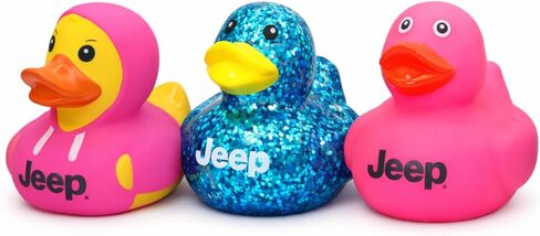 Jeep Branded Ducks | Officially Licensed 2 Inch Vinyl Collectible Duck 3 Pack | Ducking Trend and Bath Toy | Ages 3 and Up - Patriotic Ducks in Saudi Arabia