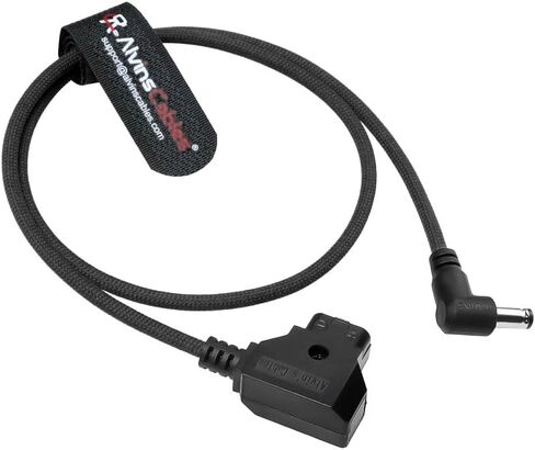 Alvin's Cables Dtap to DC Ultra-Flexible Cable for Atomos Ninja V, 2ft D-tap to 2.1 DC Right Angle Power Cable for Blackmagic Video Assist,SmallHD 702,for Feelworld FW568 Monitor in Kuwait