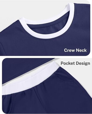 Toddler Boy Short Sets Baby Boys Shirts Shorts 2-piece Outfit Set Summer Clothes With Pocket Size 18M - 5T in Saudi Arabia