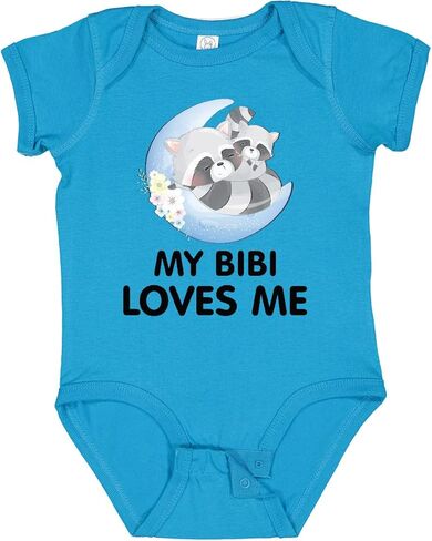 inktastic Raccoon My Bibi Loves Me Baby Bodysuit in Kuwait