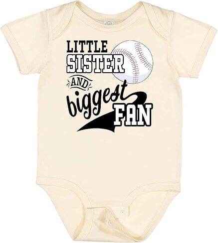 inktastic Little Sister and Biggest Baseball Fan Baby Bodysuit in Kuwait