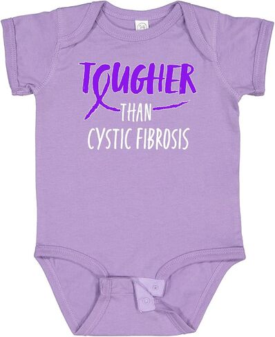 inktastic Tougher Than Cystic Fibrosis Baby Bodysuit in Kuwait