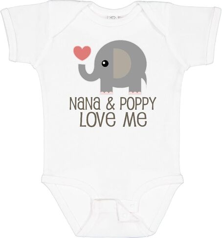 inktastic Nana and Poppy Love Me Baby Bodysuit in Saudi Arabia