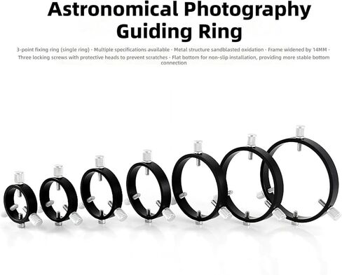 Quick Install Guiding Rings for Astrophotography 3 Point Precisions Design Metal Construction Multiple Models Astrophotography Guide Rings in Saudi Arabia