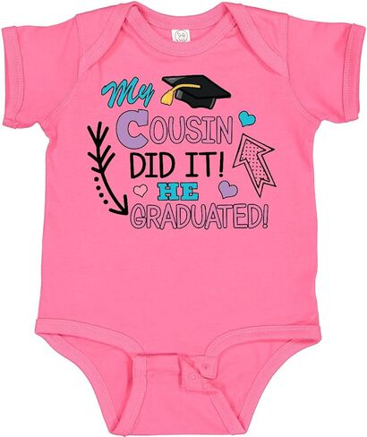 inktastic My Cousin Graduated with Cap and Arrows Baby Bodysuit in Kuwait