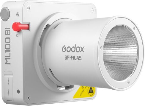 Godox 45° Lens Reflector for ML100Bi ML100R LED Lights, Bayonet Mount Modifier, Silver Interior for Focused Bright Output, Portrait & Product Photography (RFML45) in Kuwait