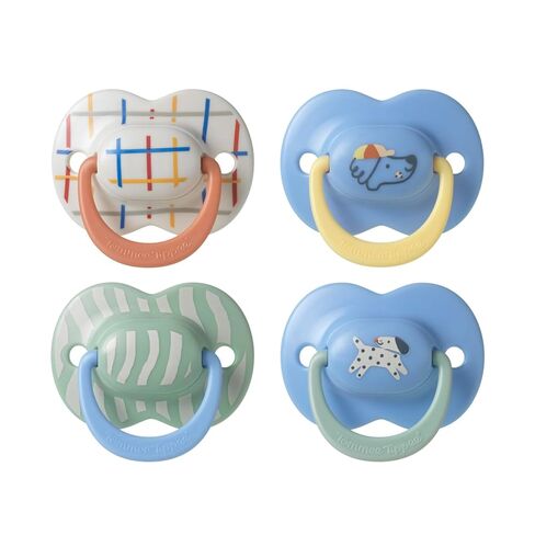 Tommee Tippee Ultimate Fit Pacifiers, 6-18 Months, Extra Air Holes, Symmetrical Nipple and Shield, 100% BPA Free Silicone, Dishwasher and Sterilizer Safe, Pink and Orange, Pack of 4 in Saudi Arabia