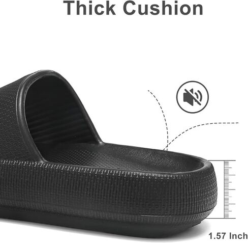 Haifago Cloud Slide Sandals for Women Comfort Recovery Pillow Sandal, Lightweight House Bathroom Shower Slippers Adjustable Double Buckle Platform Slide in Saudi Arabia