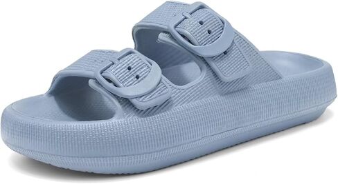 Haifago Cloud Slide Sandals for Women Comfort Recovery Pillow Sandal, Lightweight House Bathroom Shower Slippers Adjustable Double Buckle Platform Slide in Saudi Arabia