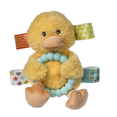 Taggies Soft Baby Rattle with Soothing Teether Ring and Sensory Tags, 6-Inches, Yellow Dunkin Duck in Kuwait