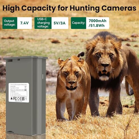 2 Pack 7000mAh Reveal Battery Pack Reveal Hunting Camera Lipo Lithium Solar Charge Battery, for Reveal Cellular Trail Camera Pro 3.0, X Pro, X Gen 3.0, X Ultra 3.0, X Gen 2.0, X, Pro 3.0, XB, SK in Kuwait