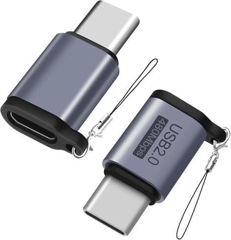 Adapter Micro USB Male to USB-C Female 2 Pack，Electronic Adapter for OTG、Charging and Data Transfer，Compatible with Phones,Computers,Tablet,etc. in Saudi Arabia