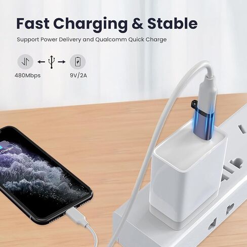 Adapter Micro USB Male to USB-C Female 2 Pack，Electronic Adapter for OTG、Charging and Data Transfer，Compatible with Phones,Computers,Tablet,etc. in Saudi Arabia
