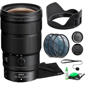 Nikon NIKKOR Z 24–70mm f/2.8 S II Lens Z Mount Constant Aperture Standard Zoom Advanced Optics Fast Autofocus Bundle with Lens Filter Kit and More (4pc kit) in Kuwait