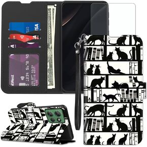 for Moto G 2026/2025 Case, Moto G Play 2026 Wallet Case – RFID Blocking PU Leather Flip Cover with Card Holder, Kickstand & Shockproof Protection, Cross Flowers in Saudi Arabia