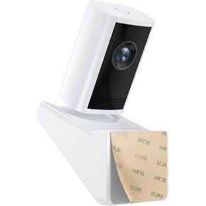 حامل نافذة EDUP LOVE لكاميرا Ring Indoor Cam Plus (أحدث طراز)، إمالة قابلة للتعديل 20 درجة، سهلة التركيب، بدون وهج، مناسب للنوافذ الزجاجية، متوافق رسميًا، يعزز تغطية الفناء الأمامي والممر (أبيض) in Kuwait