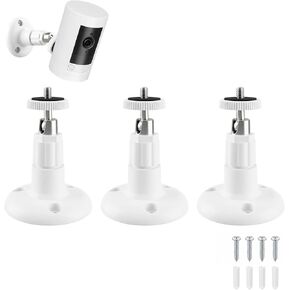 3 قطع من دعامات تثبيت الكاميرا المتوافقة مع كاميرا Ring Stick Up Cam، وكاميرا Ring Outdoor Cam Plus، وكاميرا Ring الداخلية، وحامل حائط وسقف قابل للتعديل 360 درجة، مقاوم للطقس (أبيض) in Kuwait