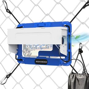 Phone Fence Mount with Shade & Cooling Fan - Foldable Game Changer Mounting Kit for iPhone, All-in-One Streaming Kit for Baseball Recording (Blue) in Kuwait