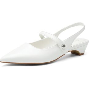 Women’s Low Block Heel Pumps Closed Pointed Toe Slingback Heels Beaded Strap Comfortable Work Office Wedding Dressy Pump Shoes in Kuwait