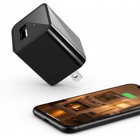 كاميرا التوصيل، كاميرا WiFi 1080P FHD، كاميرا أمان شاحن USB مع كشف الحركة، عرض عن بعد، تسجيل محلي، بدون صوت in Kuwait