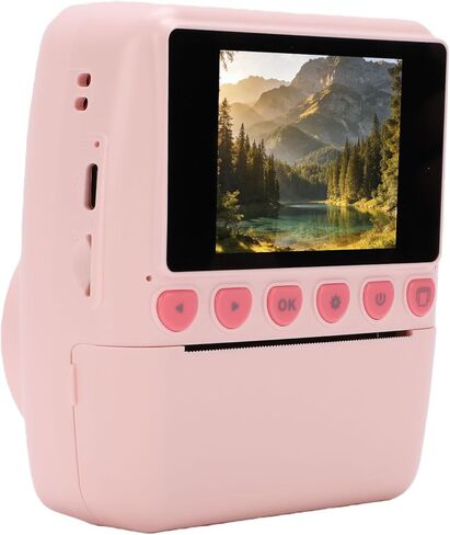 Kids Instant Print Camera 1080P, 48MP Printable Digital Camera with 2.4 Inch Screen, 2 Rolls Photo Paper 1500mAh USB C for School in Kuwait