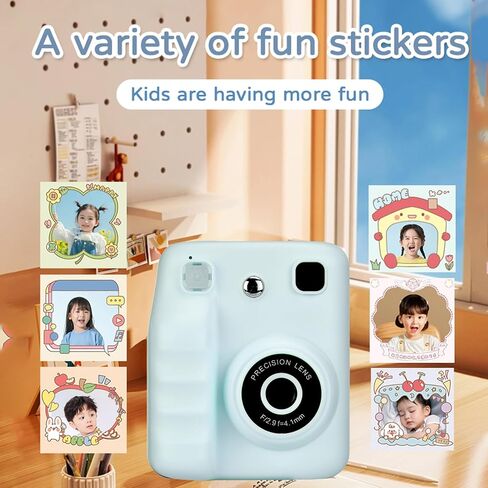EBTOOLS Digital Camera, Instant Print Camera 48MP HD Video 1080P 2.4 Inch Screen, 32GB SD Card Rechargeable Battery (Blue) in Saudi Arabia