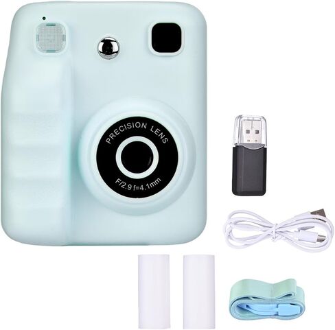 EBTOOLS Digital Camera, Instant Print Camera 48MP HD Video 1080P 2.4 Inch Screen, 32GB SD Card Rechargeable Battery (Blue) in Saudi Arabia