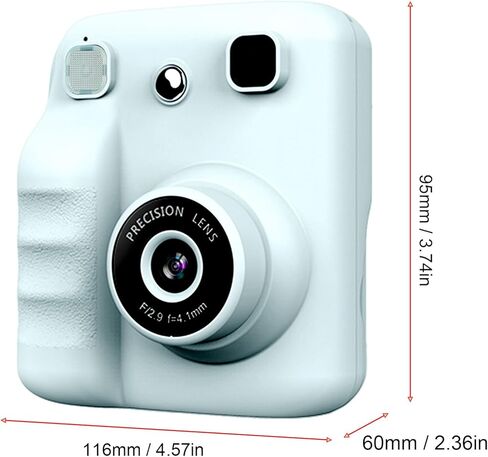 EBTOOLS Digital Camera, Instant Print Camera 48MP HD Video 1080P 2.4 Inch Screen, 32GB SD Card Rechargeable Battery (Blue) in Saudi Arabia