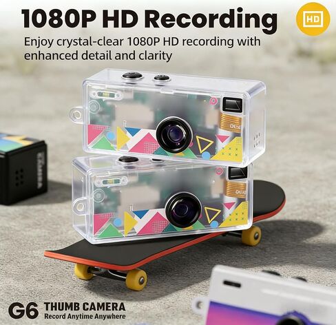 Mini Keychain Digital Camera 1080P HD, 130 Wide Angle Tiny Cameras with 0.96" Screen, Portable Retro Camera for Travel Vlogging Daily Recording, Type C, Supports 128GB in Kuwait