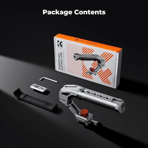 مقبض علوي للكاميرا K&F CONCEPT مع حامل مزدوج (3/8"-16 تحديد موقع وNATO)، مقبض لقفص الكاميرا مع وسادة سيليكون قابلة للاستبدال، 4 أحذية باردة، 4X 1/4"-20 و3X 3/8"-16 خيط in Kuwait