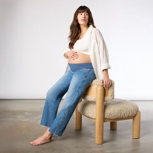 بنطلون جينز Levi Strauss Signature Gold للنساء للحوامل مريح وذو ساق مستقيمة in Kuwait