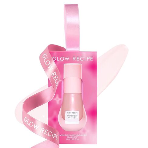 Glow Recipe قطرات ندى النياسيناميد بالبطيخ، قطرات مصل النياسيناميد الكوري، مصل الوجه المرطب + برايمر وهايلايتر سائل، حمض الهيالورونيك، توهج ديوي (40 مل) in Kuwait