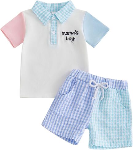 Big Bro Little Bro Matching Outfits Striped Letter Embroidery Short Sleeve Romper/Shirt Shorts Summer Clothes Set in Saudi Arabia