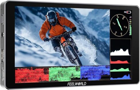 شاشة كاميرا Feelworld P6XL مقاس 6 بوصات بدقة 4K مزودة ببطارية مدمجة وشاشة لمس عالية السطوع 1200nit (P6X) in Kuwait