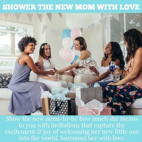 Baby Shower Invites Gender Neutral – Sea Turtle Baby Shower Invitation Bundle with Diaper Raffle Tickets, Book Request Cards & Envelopes. Set of 20 5X7 Complete Pack Under the Sea Kit Sets in Saudi Arabia