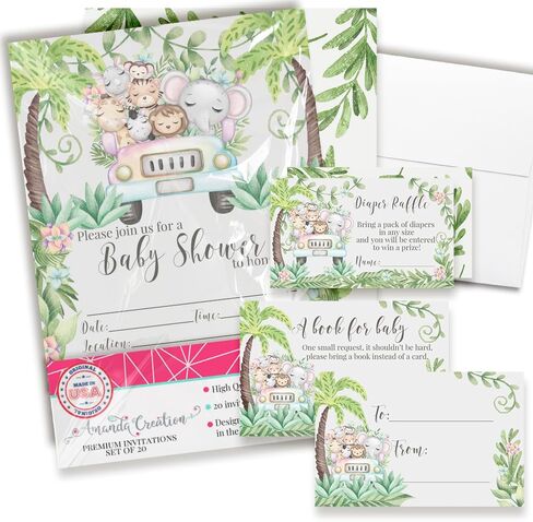 Baby Shower Invites Gender Neutral – Sea Turtle Baby Shower Invitation Bundle with Diaper Raffle Tickets, Book Request Cards & Envelopes. Set of 20 5X7 Complete Pack Under the Sea Kit Sets in Saudi Arabia