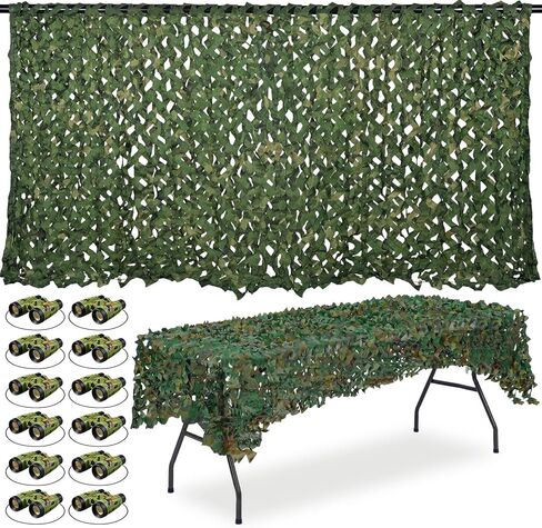Tanlade 14 Pcs Kids Binoculars and Camo Netting Set Camouflage with Camouflage Backdrop Tablecloth Jungle Safari Binoculars Outdoor for Boys Girls Explorers Hunting Party Favors in Kuwait