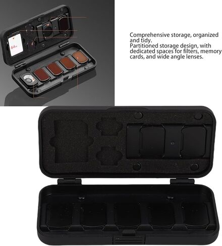 Lens Filter, Flip Open Lens Filter, Shockproof Camera Accessory with Built in Sponge Padding, Ideal for Pocket 3 Camera, Wide Angle & Memory Card Storage Box in Kuwait