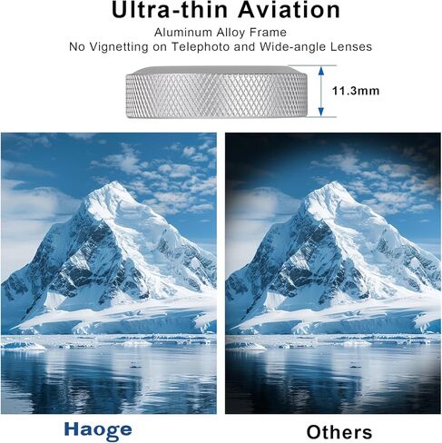 فلتر حماية من الأشعة فوق البنفسجية نصف عدسة Haoge X لكاميرا Fujifilm Fuji Xhalf، مع 18 طبقة حماية متعددة الطبقات، زجاج بصري رفيع عالي الدقة in Kuwait