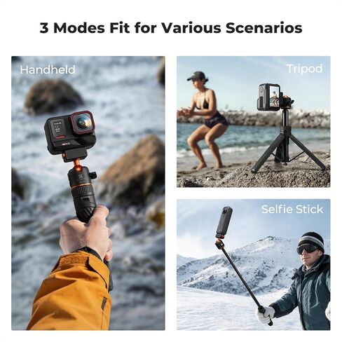 حامل ثلاثي مغناطيسي سريع الإصدار من K&F CONCEPT متوافق مع Insta360 X5/Ace Pro 2، حامل ثلاثي القوائم بفتحة 26 بوصة برأس كروي 360 درجة، عصا سيلفي بمقبض محمول، حامل تسجيل فيديو/ملحقات in Kuwait