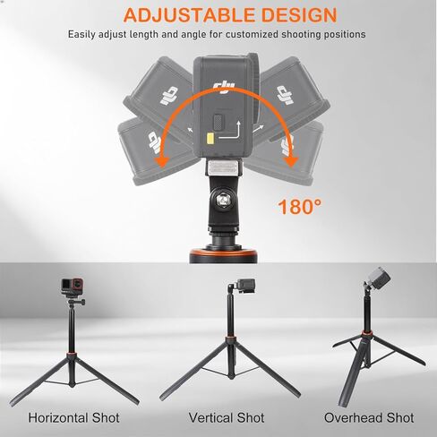 53" Osmo Action 6 Camera Selfie Stick Tripod, Magnetic Quick Release Adapter 53'' Selfie Stick Extended Pole Handle Grip for DJI Osmo Action 6/Nano,Table Desk Tripod for DJI Osmo Nano Accessories in Kuwait