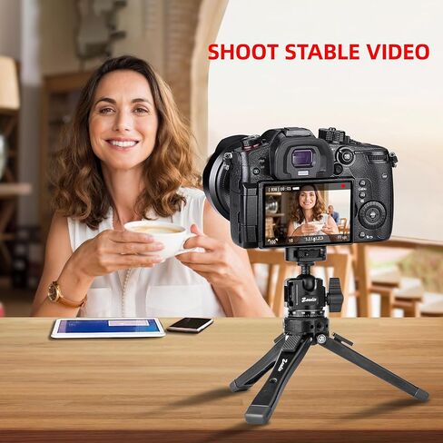 Zeadio Ball Head Mount with 1/4" & 3/8" Thread - 360° Panoramic Heavy Duty Metal Camera Mount Tripod Head for DSLR, Gimbal, Action Cam (Small,Height 64cm) in Kuwait