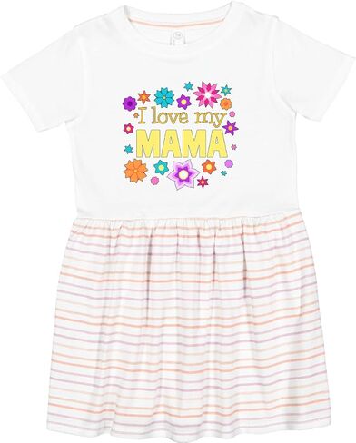 inktastic I Love My Mama Toddler Dress in Kuwait