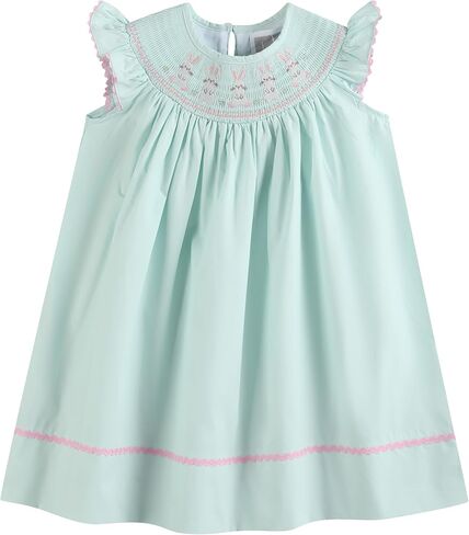 Lil cactus Baby Girls Smocked Bishop Dress Spring Summer Outfit Toddler Little Girls Boutique Cotton Wear in Kuwait