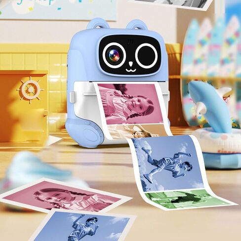 Dpofirs Kids Camera Instant Print, 48MP 1080P Kids Instant Cameras that Print Photos, Digital Camera with 1080P Videos, Mp3 (Blue) in Kuwait