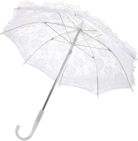 Wedding Lace Parasol Lace Umbrella White Multifunctional Parasol for Wedding Photoshoot Stage Performance in Kuwait