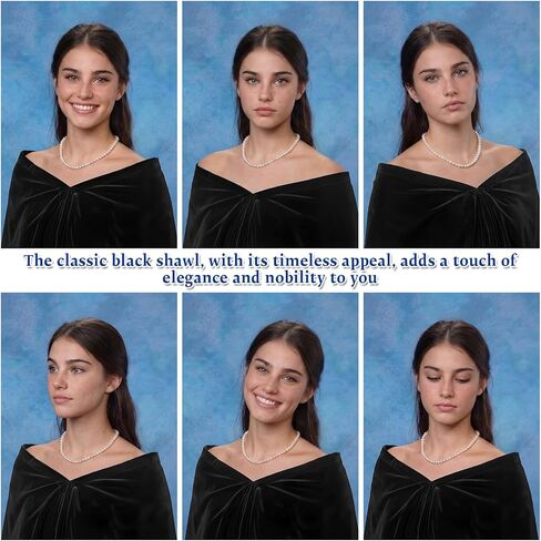 Spakon Senior Black Velour Drape for Photography, Black Senior Pictures Wrap Graduation Drape for Portrait Photo Prop in Kuwait