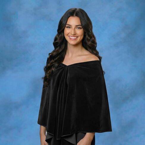 Spakon Senior Black Velour Drape for Photography, Black Senior Pictures Wrap Graduation Drape for Portrait Photo Prop in Kuwait